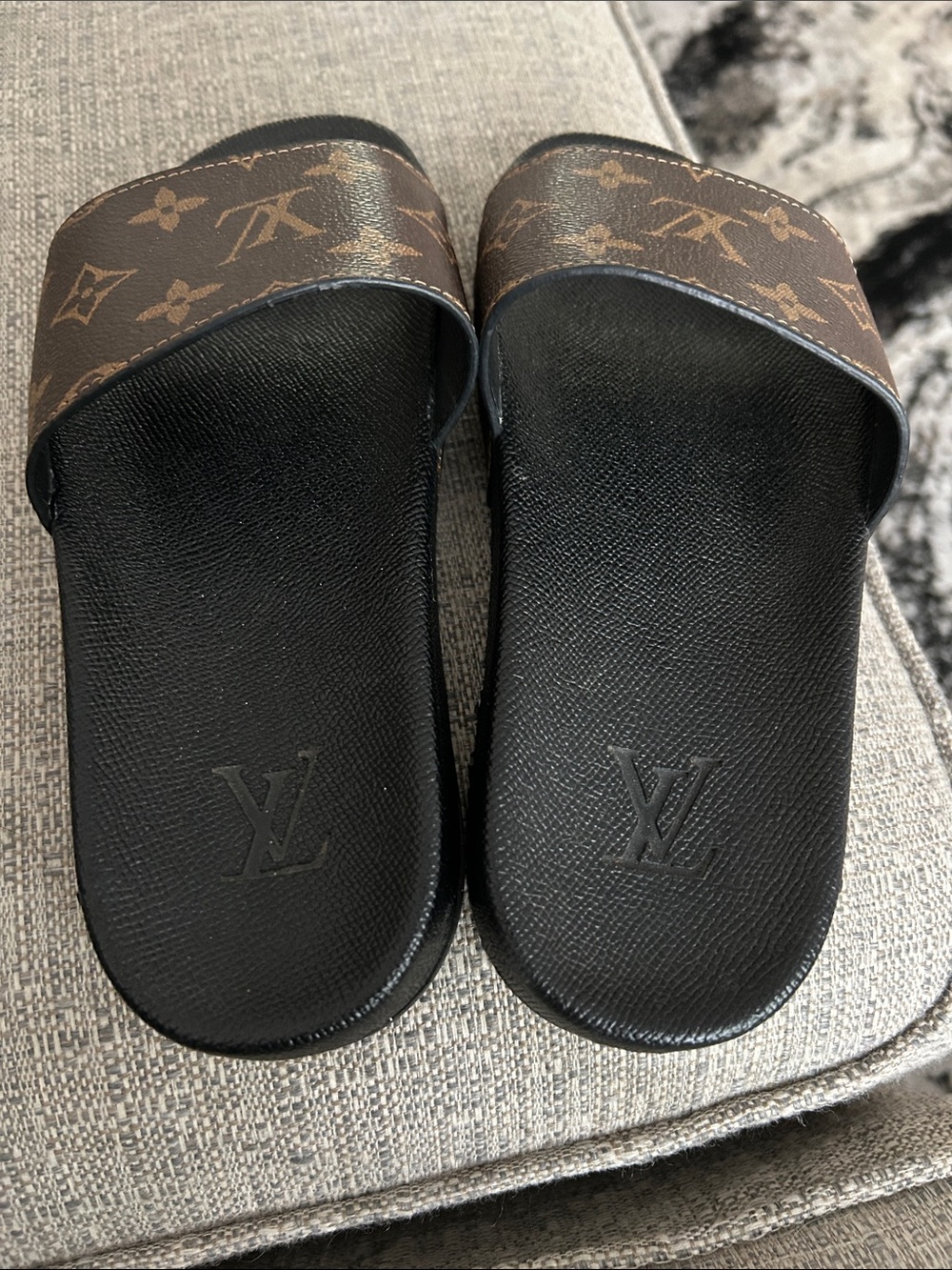 Brown Monogram Slide Sandals Designer Inspired No Size - Picture 3 of 6
